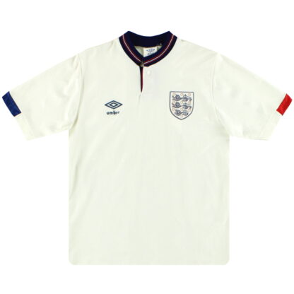 1987-90 England Umbro Home Shirt M