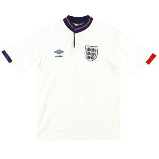 1987-90 England Umbro Home Shirt M - England / Excellent / Medium