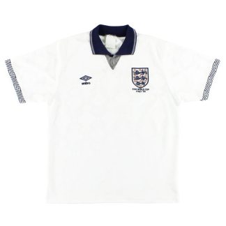 1990 England Umbro 'Italy '90' Home Shirt *Mint* M - England / Mint / Medium