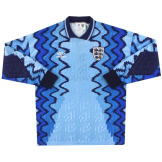1992-93 England Umbro Goalkeeper Shirt #1 L - England / Excellent / Large