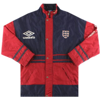 1992-93 England Umbro Padded Bench Coat S