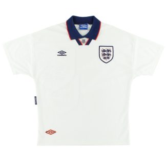 1993-95 England Umbro Home Shirt L