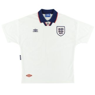 1993-95 England Umbro Home Shirt L - England / Excellent / Large