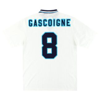 1995-97 England Umbro Home Shirt Gascoigne #8 XL - England / Excellent / XL