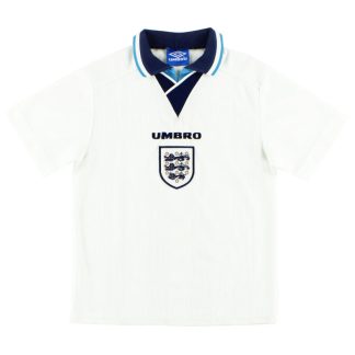 1995-97 England Umbro Home Shirt M.Boys - England / Very Good / Youth