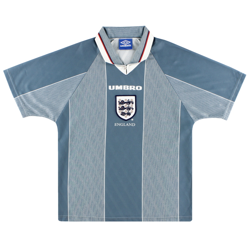 1996-97 England Umbro Away Shirt #9 L - Retro England Shirts