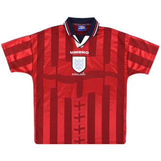 1997-99 England Umbro Away Shirt L - England / Excellent / Large