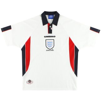1997-99 England Umbro Home Shirt L - England / Excellent / Large