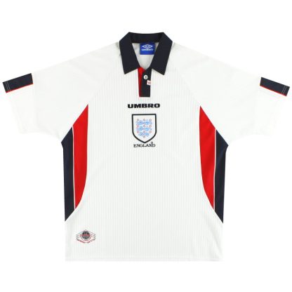 1997-99 England Umbro Home Shirt L - England / Excellent / Large