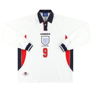 1997-99 England Umbro Home Shirt L/S #9 XXL