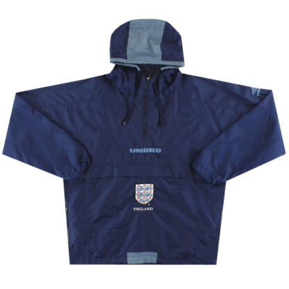 1998-99 England Umbro 1/4 Zip Hooded Drill Top Y
