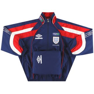 1998-99 England Umbro Tracksuit *As New* L
