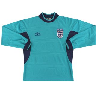 1999-01 England Umbro Goalkeeper Shirt Y - England / Excellent / Youth