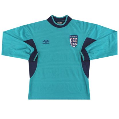 1999-01 England Umbro Goalkeeper Shirt Y - England / Excellent / Youth