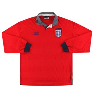 1999-01 England Umbro Player Issue Away Shirt L/S L - England / Excellent / Large