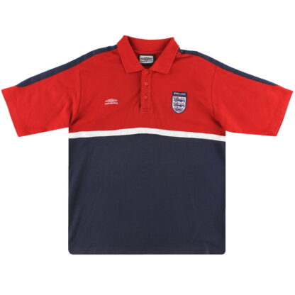2000-01 England Umbro Polo Shirt L