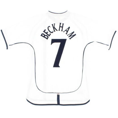 2001-03 England Umbro Home Shirt Beckham #7 L