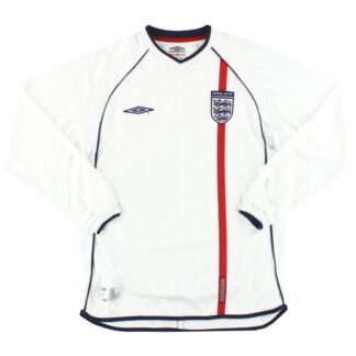 2001-03 England Umbro Home Shirt L/S M