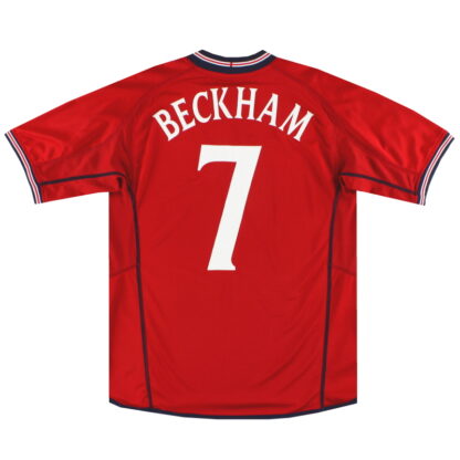 2002-04 England Umbro Away Shirt Beckham #7 L