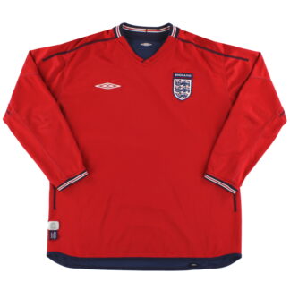 2002-04 England Umbro Away Shirt L/S XL