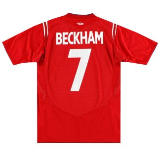 2004-06 England Umbro Away Shirt Beckham #7 XL - England / Excellent / XL