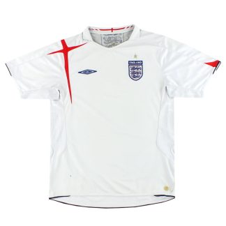 2005-07 England Umbro Home Shirt L - England / Very Good / Large
