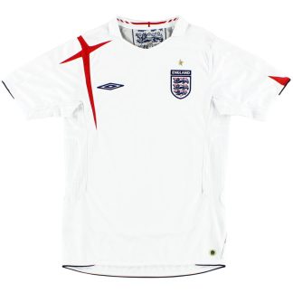 2005-07 England Umbro Home Shirt M - England / Excellent / Medium
