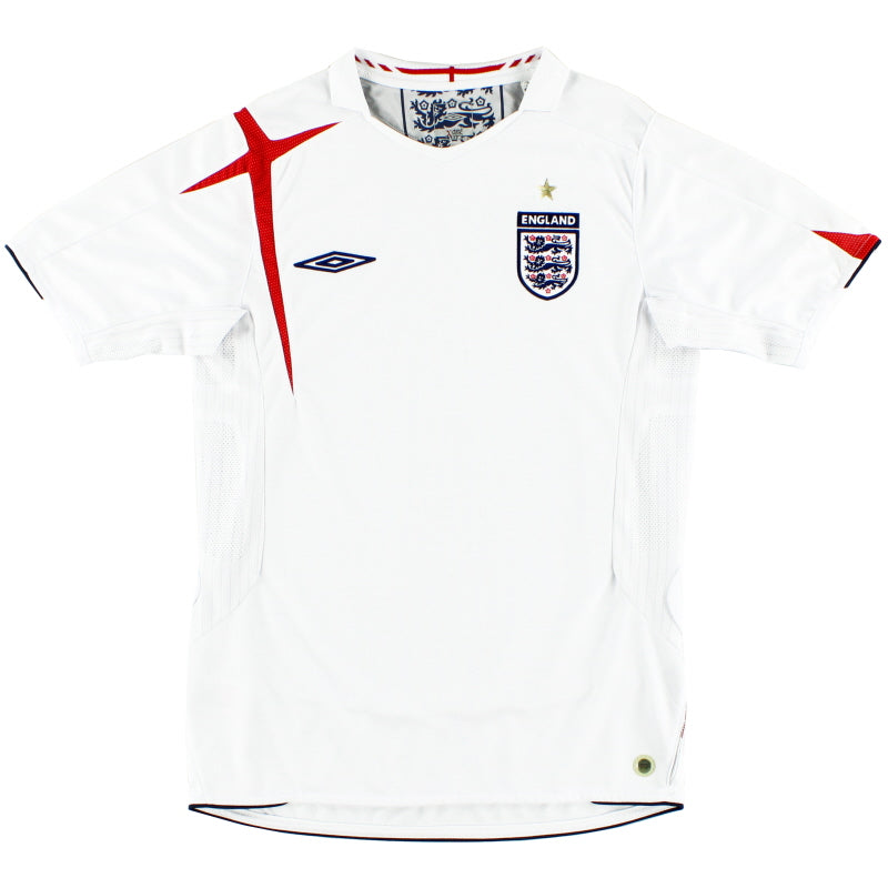 2005-07 England Umbro Home Shirt M - England / Excellent / Medium
