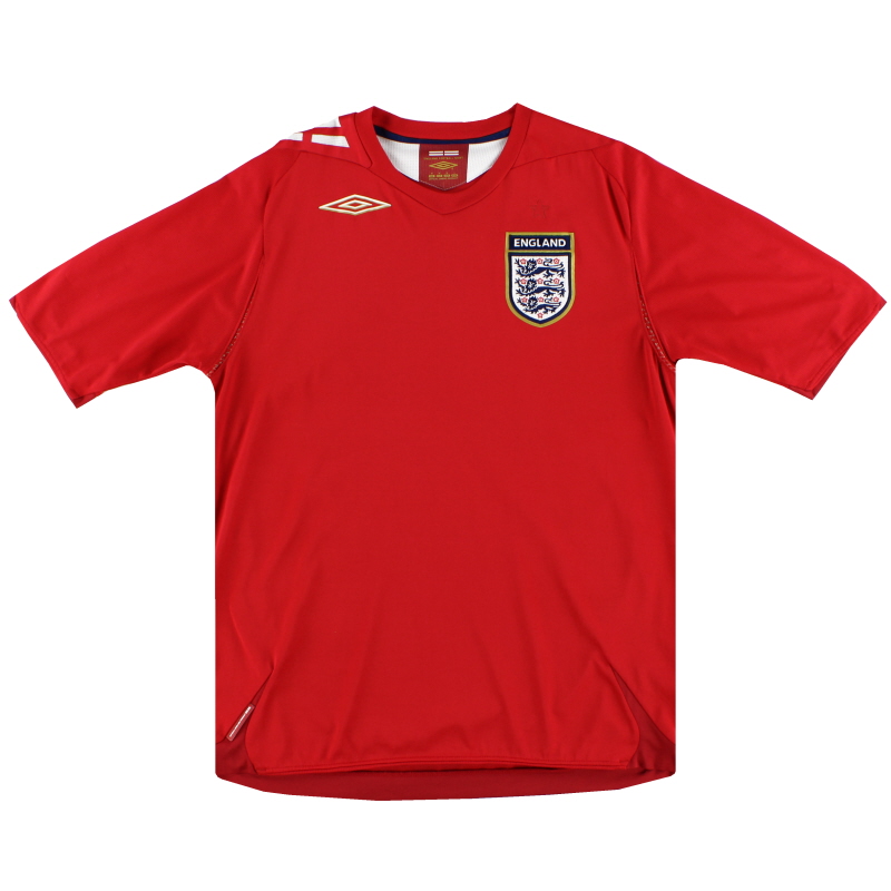 2006-08 England Umbro Away Shirt L - Retro England Shirts