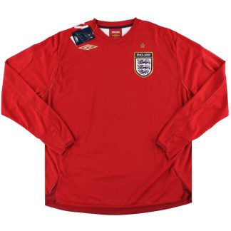 2006-08 England Umbro Away Shirt L/S *w/tags* XL - England / w/tags / XL