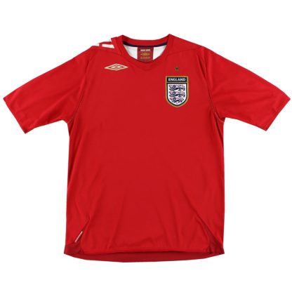 2006-08 England Umbro Away Shirt *Mint* M - England / Mint / Medium