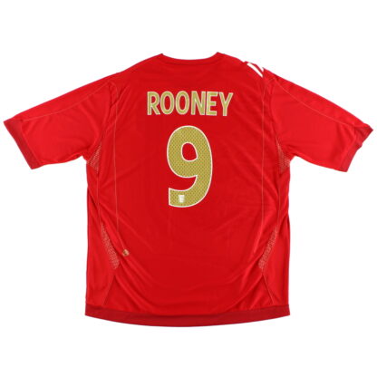 2006-08 England Umbro Away Shirt Rooney #9 XXL