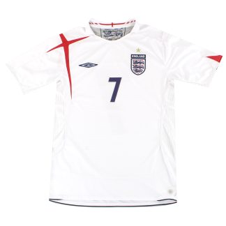 2007-09 England Umbro Home Shirt #7 L - England / As New / Large