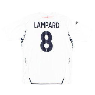 2007-09 England Umbro Home Shirt Lampard #8 S - England / Excellent / Small