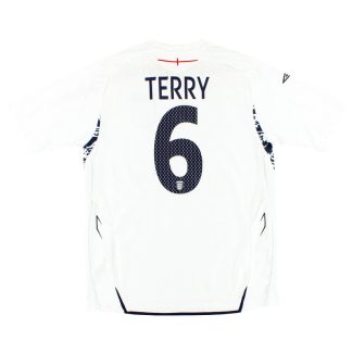 2007-09 England Umbro Home Shirt Terry #6 S - England / Excellent / Small