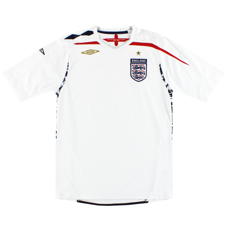 2007-09 England Umbro Home Shirt XXL - Retro England Shirts