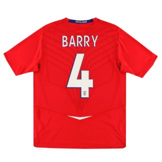 2008-10 England Umbro Away Shirt Barry #4 L - England / Excellent / Large