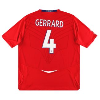 2008-10 England Umbro Away Shirt Gerrard #4 XXL
