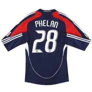 2008 New England adidas Match Issue Home Shirt Phelan #28 L/S M - USA Soccer Clubs / Excellent / Medium