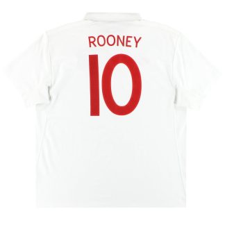 2009-10 England Umbro Home Shirt Rooney #10 XL - England / Excellent / XL