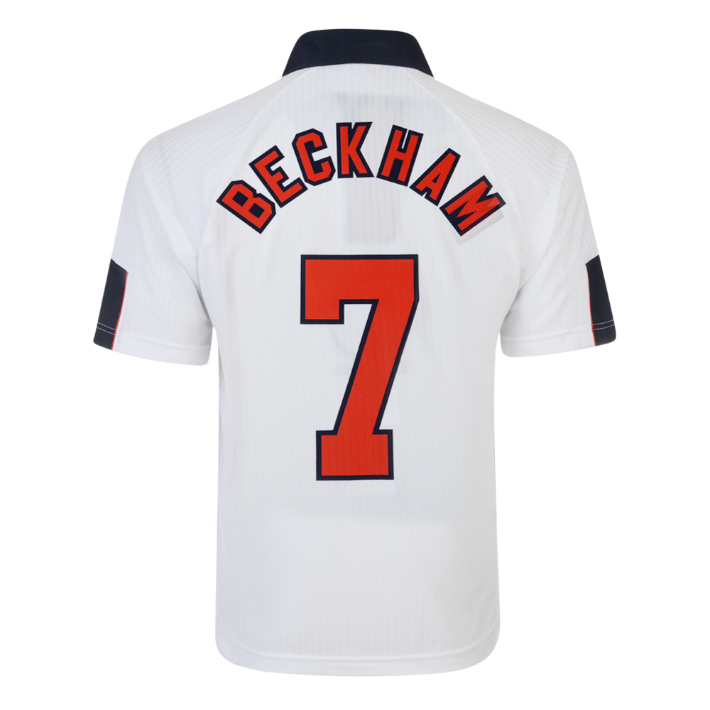 England 1998 World Cup Finals No7 Beckham Shirt - Retro England Shirts