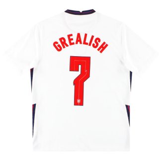 2020-21 England Nike Home Shirt Grealish #7 L - England / Excellent / Large