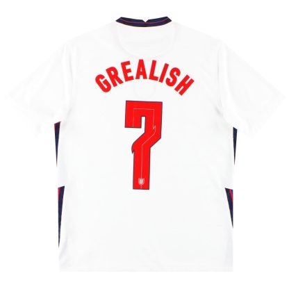 2020-21 England Nike Home Shirt Grealish #7 L - England / Excellent / Large