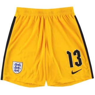 2020-21 England Nike Player Issue Goalkeeper Shorts #13 *As New* L