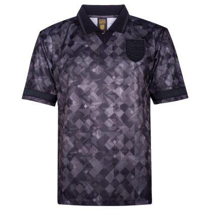 England 1990 Black Out Retro Football Shirt