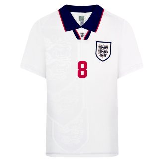 England 1993 No8 Gascoigne Retro Football Shirt