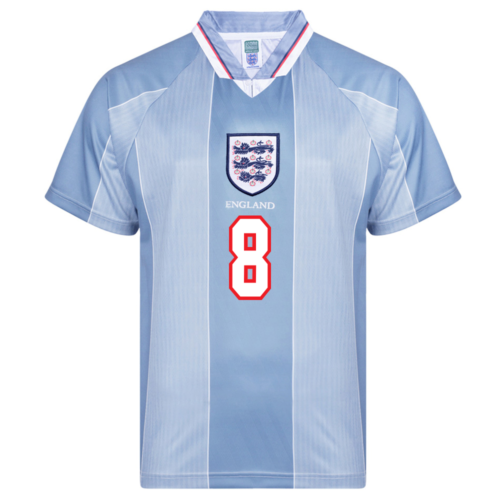 England 1996 Away Euro No.8 Gascoigne Retro Shirt