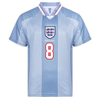 England 1996 Away Euro No.8 Gascoigne Retro Shirt