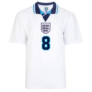 England 1996 Euro No8 Gascoigne Retro Shirt