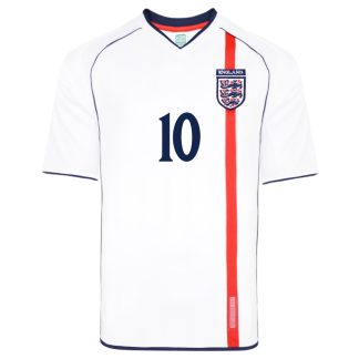 England 2002 No 10 Retro Football Shirt